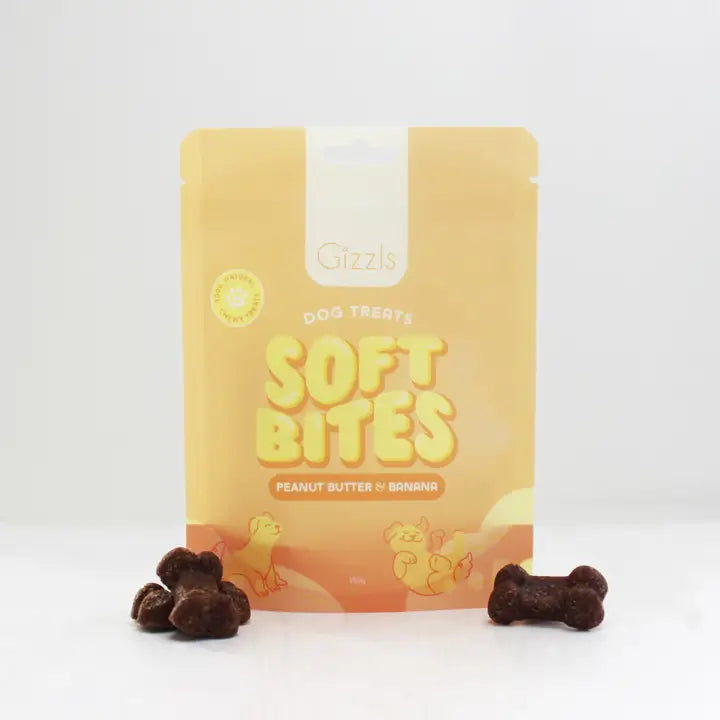 Gizzls Soft Bites Peanut Butter & Banana Treats 150g