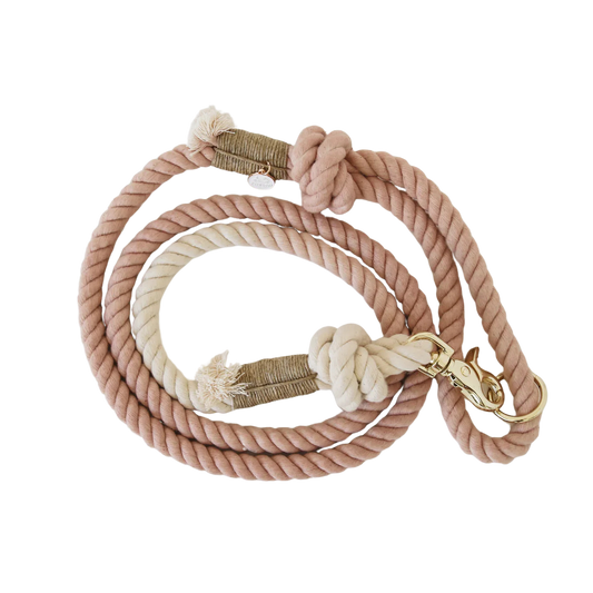 Furlou Cotton Rope Lead - Antique Rose