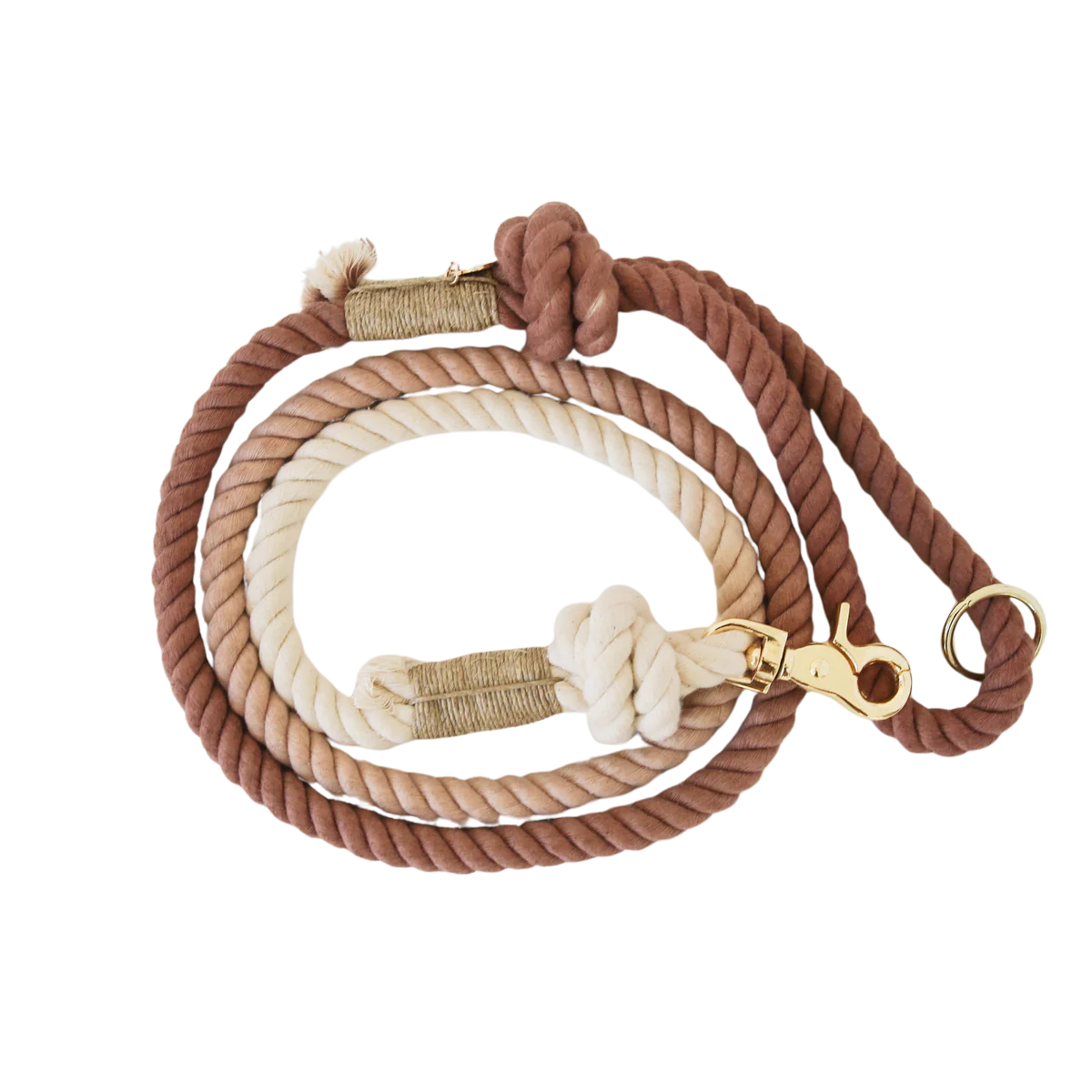 Furlou Cotton Rope Lead - Cafe Con Leche