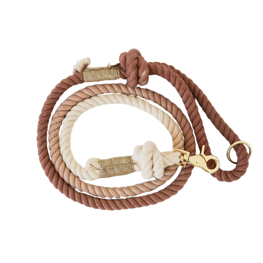 Furlou Cotton Rope Lead - Cafe Con Leche